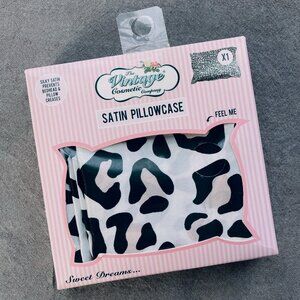 The Vintage Cosmetic Co., Leopard Print Satin Pillowcase, Standard Size NIB